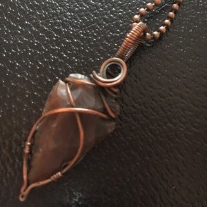 Arrowhead necklace real arrowhead on copper chain